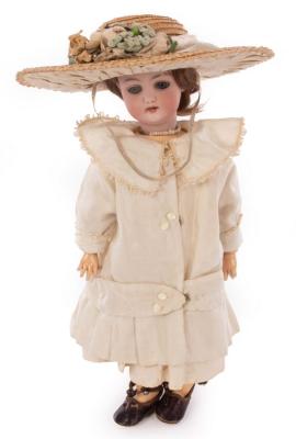 A German DEP bisque head doll,