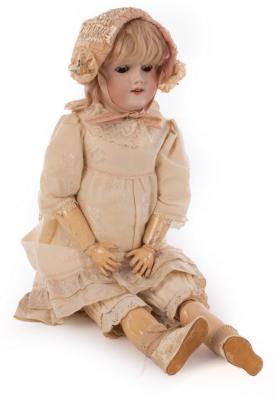 A German bisque head doll by Handwerg