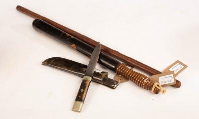 A Bergans Slirkniv with leather sheath,