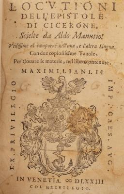Manutius, Paulus Locutioni Dell'Epistole