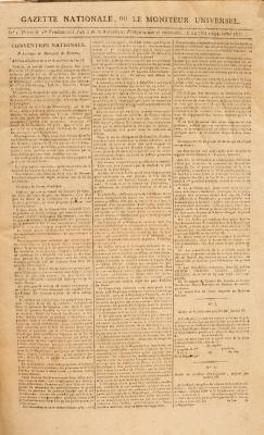 Gazette Nationale, 3 vols, folio,