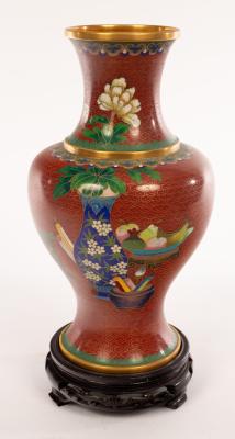 A Cloisonné vase of baluster shape
