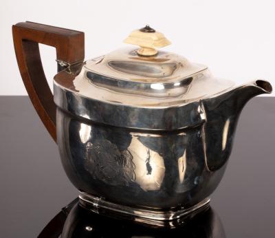 A George III silver teapot, John Emes,