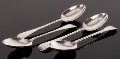 Four Victorian silver tablespoons,