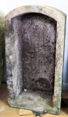 A D-end stone trough, 94cm x 49cm