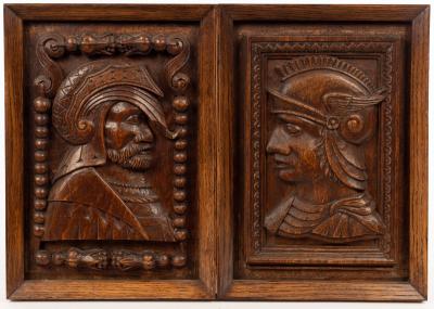 A pair or Renaissance style carved