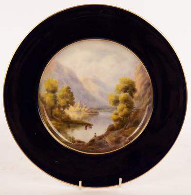 A Royal Worcester plate, 1922, painted