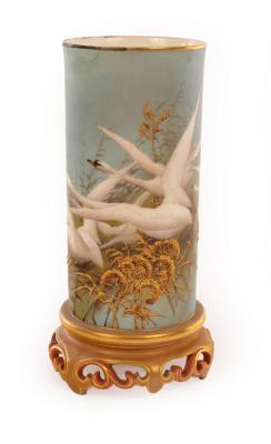 A Royal Worcester cylindrical vase  2dbbaf