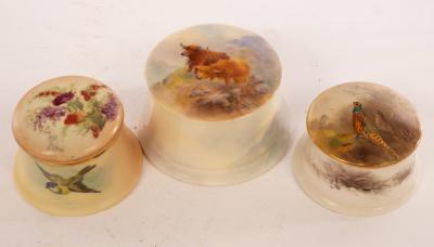 Three Royal Worcester circular