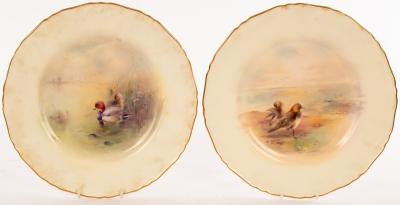 A pair of Royal Worcester plates