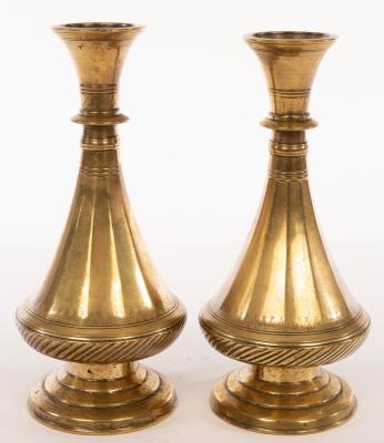 A pair of Mughal bronze tapering 2dbc07