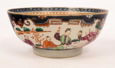 A Chinese mandarin pattern bowl, Qing