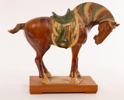 A Chinese sancai glazed horse on 2dbc14