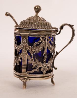 A late 19th Century French silver mustard