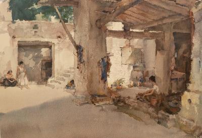 After William Russell Flint (1880-1969)/Conversation,