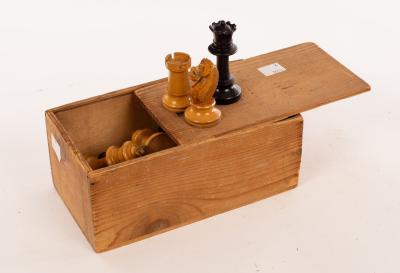 A set of Staunton type chess men,