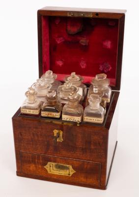 An apothecary's mahogany cabinet,