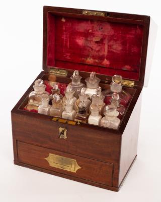 An apothecary's mahogany cabinet,