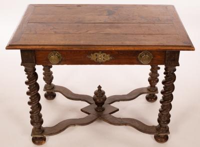 A late 17th Century and later side table,