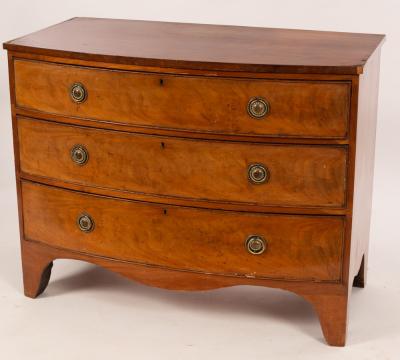 A Regency mahogany bowfront chest