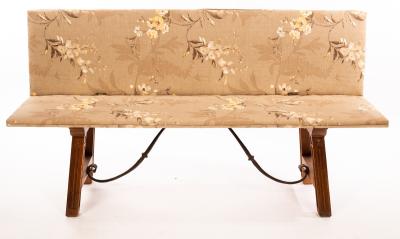 A Spanish Gothic folding bench with