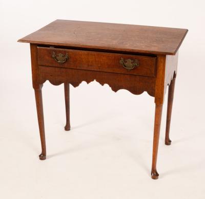 An 18th Century oak lowboy, circa