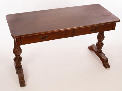 A Victorian mahogany hall table, fitted