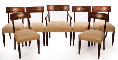 Six Regency mahogany dining chairs  2dbddf