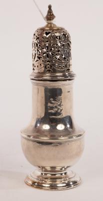 A George II silver sugar caster  2dbec5