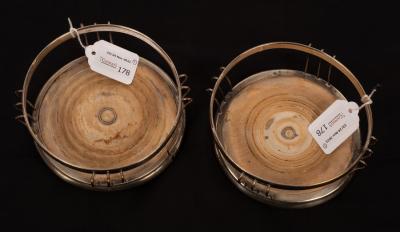 A pair of Sheffield plate circular