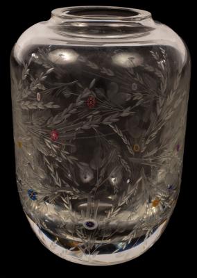 A Saint Louis cut crystal canister 2dbf0e