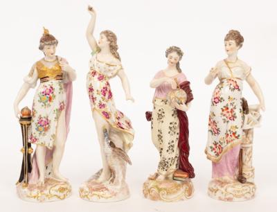 A set of three German figures of classical