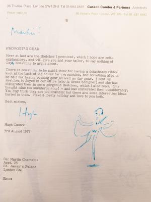 A letter from Hugh Casson to Martin 2dbf71