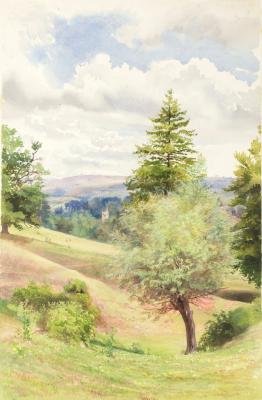 Isobel B Badcock Landscape at Wookey 53cm 2dbf94