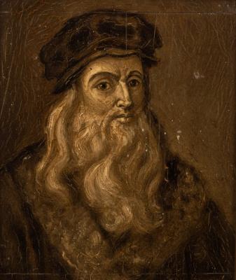 After Leonardo da Vinci/Self Portrait/oil