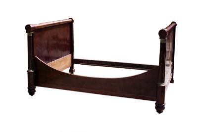 An Empire mahogany bed, the head and