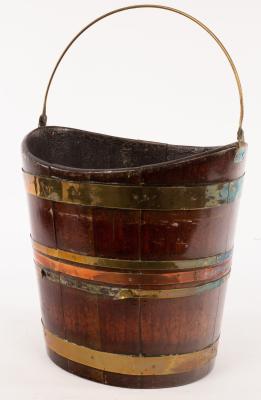 A George III brass bound oval bucket 2dc0c1