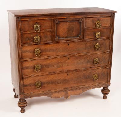 A Regency mahogany chest of three