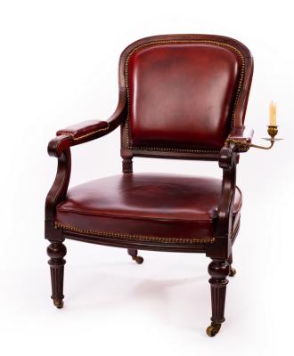A Gillows mahogany library chair 2dc0d2