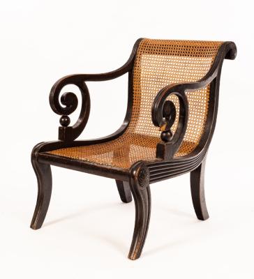 A Regency ebonised library chair 2dc0ed