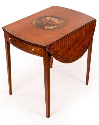 A late 19th Century satinwood Pembroke 2dc111