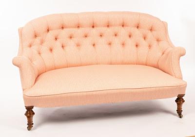A late Victorian two-seater settee