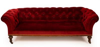 A Victorian Chesterfield sofa,