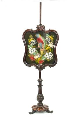 An early Victorian pole screen,