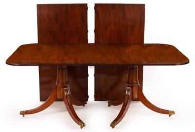 A Regency stye mahogany twin pedestal