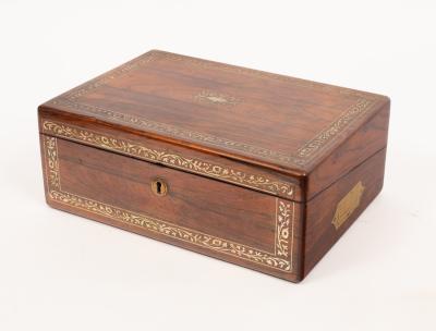 A Regency rosewood writing box