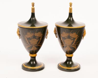 A pair of Neoclassical style toleware