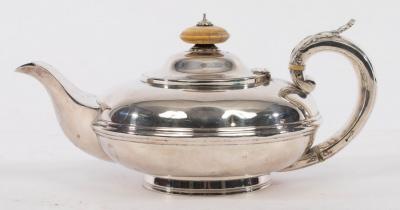 A George IV silver teapot, Charles Thomas