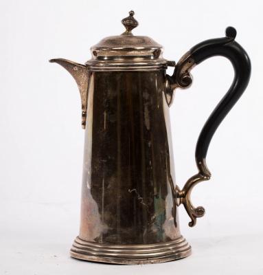 A Queen Anne style silver coffee