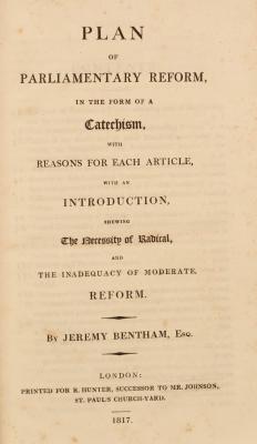 Bentham Jeremy Plan of Parliamentary 2dc315